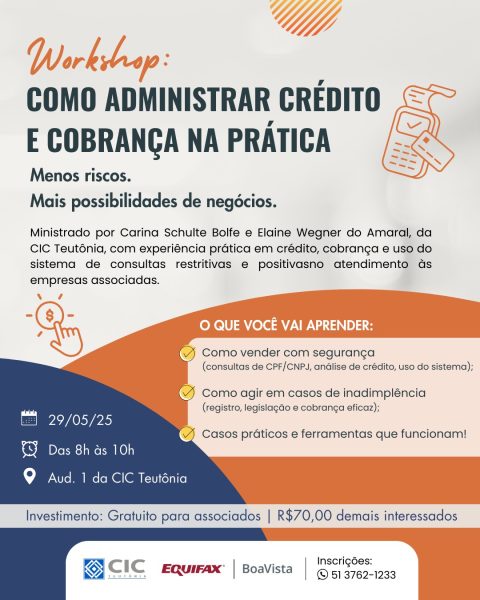 CIC Teutônia promove workshop sobre crédito e cobrança