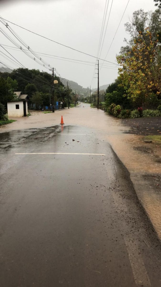Trecho na localidade de Cuba, em Teutônia, está bloqueado. Foto: Prefeitura/Divulgação