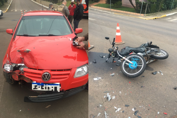 Colisão entre veículos deixa ferido em Westfália