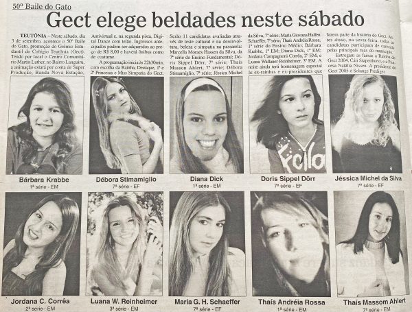 Há 20 anos: Gect coroava novas representantes no Baile do Gato