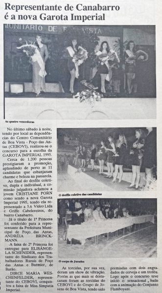 Há 30 anos: concurso elegia a Garota Imperial