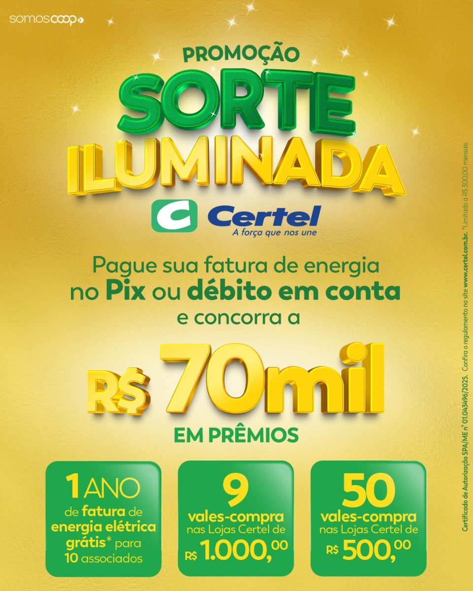 Certel lança promoção com R$ 70 mil em prêmios para associados