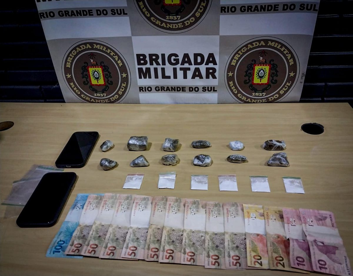 Brigada Militar prende dupla por tráfico de entorpecentes