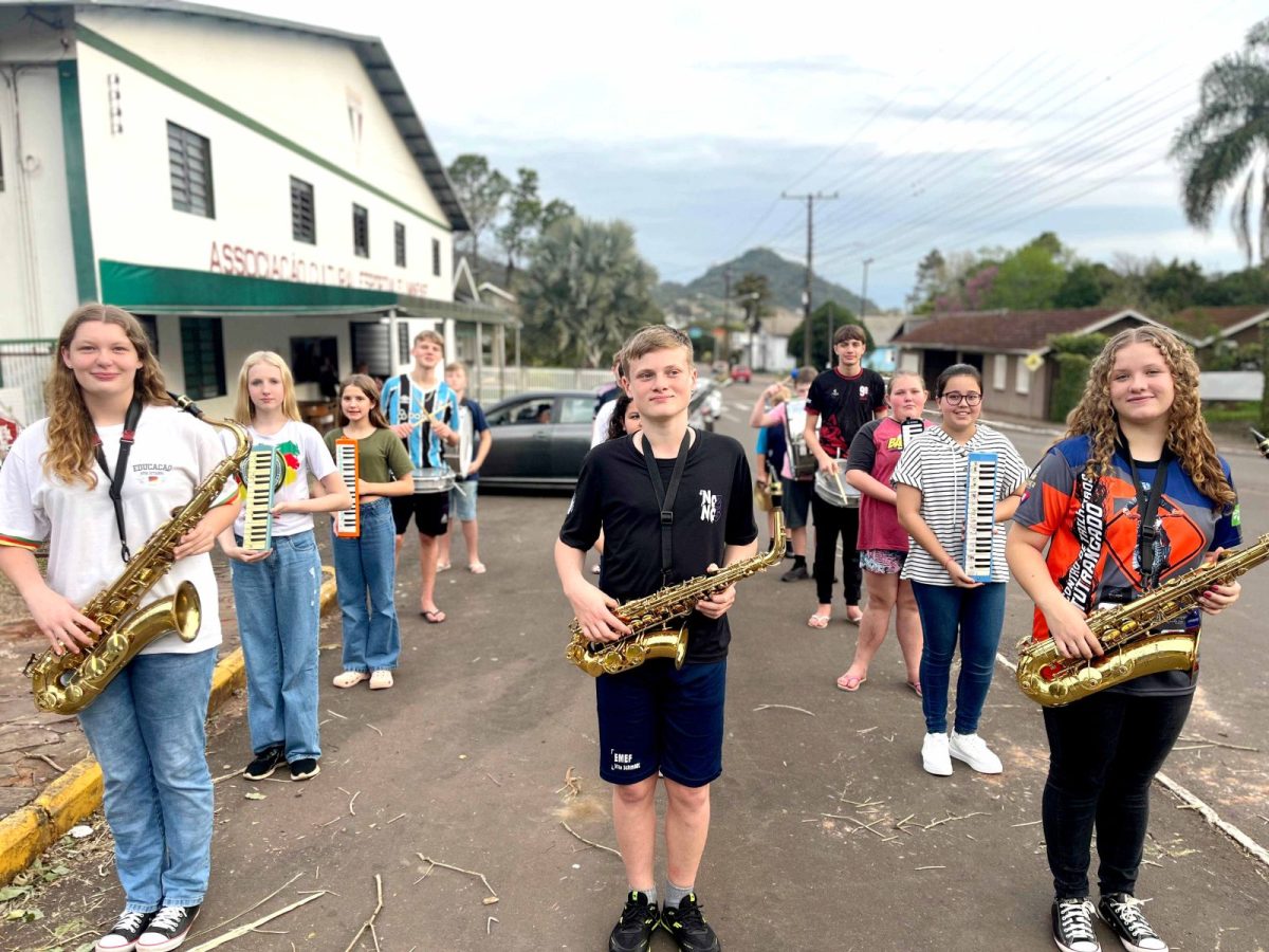 Com novos instrumentos e uniformes, Banda Marcial de Westfália ensaia desde maio e estreia no Desfile Cívico | Foto: Marcelo Alves Borges/divulgação Prefeitura de Westfália