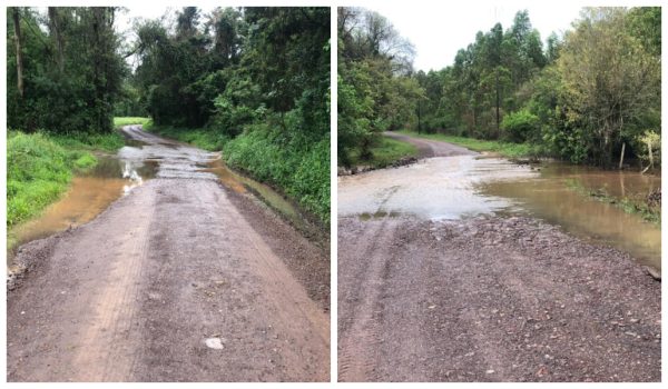 Bloqueio e alagamento afetam trânsito em duas vias de Teutônia