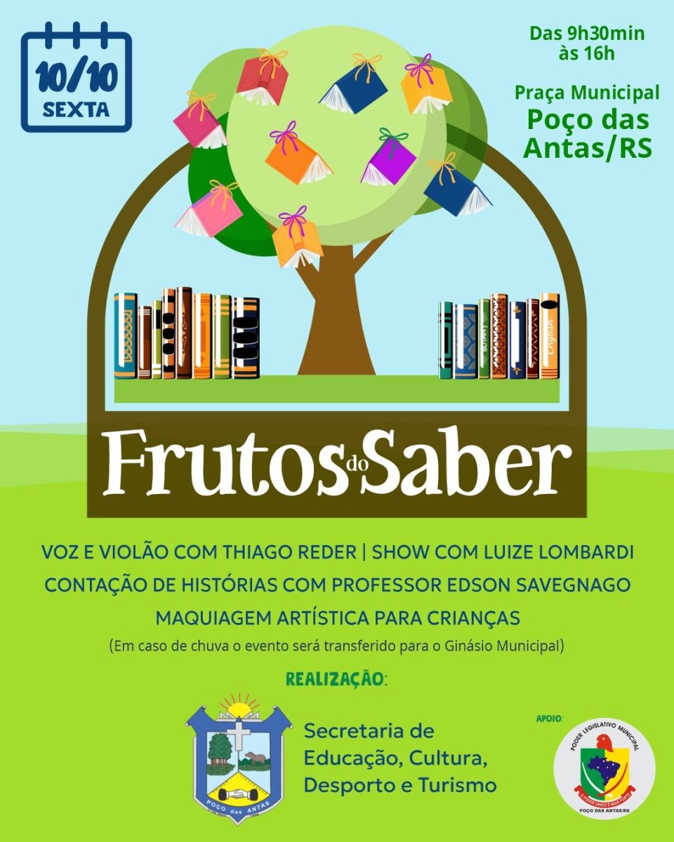Município promove evento “Frutos do Saber” nesta sexta-feira