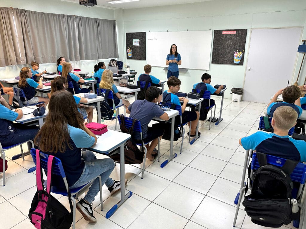 Estudantes das escolas municipais retornaram às salas de aula no dia 18 de fevereiro | Foto: Leandro Augusto Hamester/divulgação