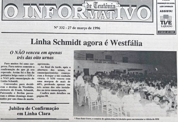 Há 30 anos: o “sim” vencia e confirmava a emancipação de Westfália