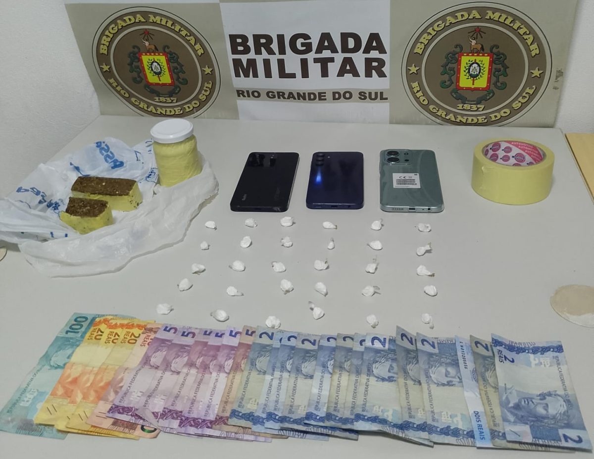 Brigada Militar prende homem e apreende adolescente por tráfico