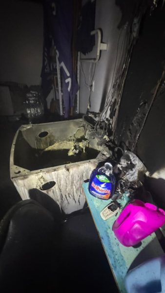 Incêndio em máquina de lavar é controlado no Centro Administrativo