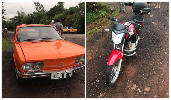 Colisão entre carro e moto deixa ferido na Via Láctea