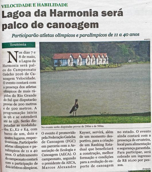 Há 10 anos: Teutônia sediava Estadual de Canoagem com atletas olímpicos