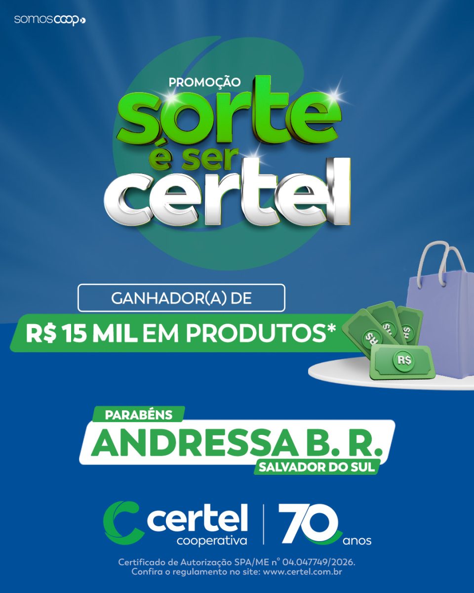 Certel realiza primeiro sorteio da campanha de 70 anos