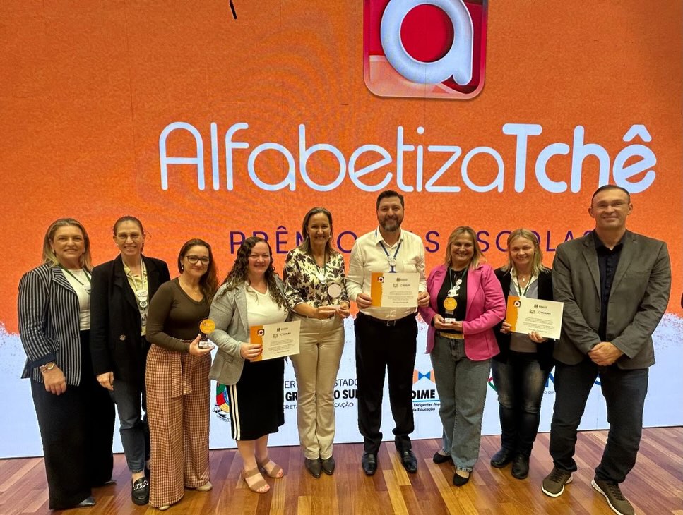 Três escolas de Teutônia são premiadas por desempenho no Alfabetiza Tchê