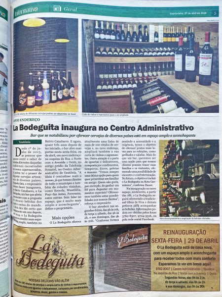 Há 10 anos: La Bodeguita inaugurava no Centro Administrativo