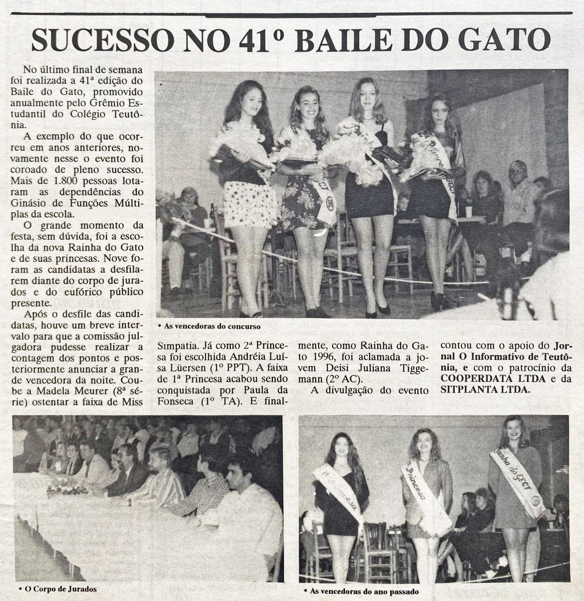 Há 30 anos: 41º Baile do Gato elegia nova corte