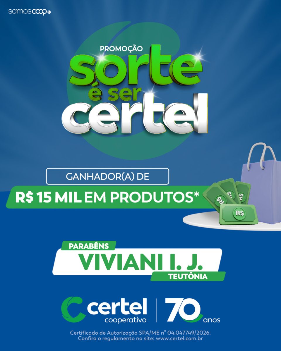 Conhecida a segunda ganhadora da promoção Sorte É Ser Certel