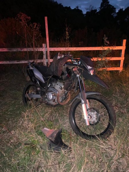 Motociclista fica ferido após queda no interior de Teutônia