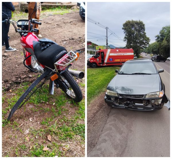 Motociclista fica ferido em colisão na Via Láctea