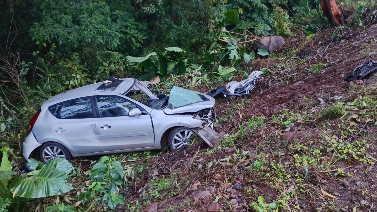 Carro sai da pista e bate em árvore em Boa Vista