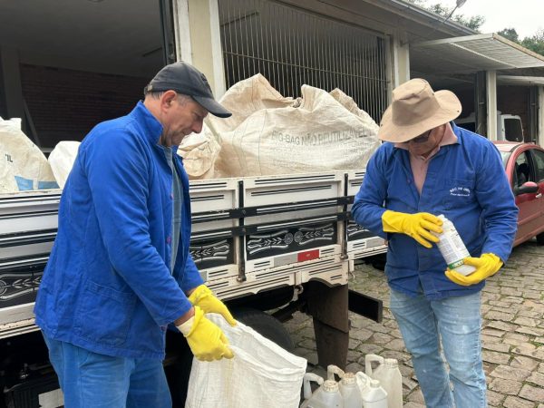 Coleta recolhe 80 quilos de embalagens de agrotóxicos em Poço das Antas