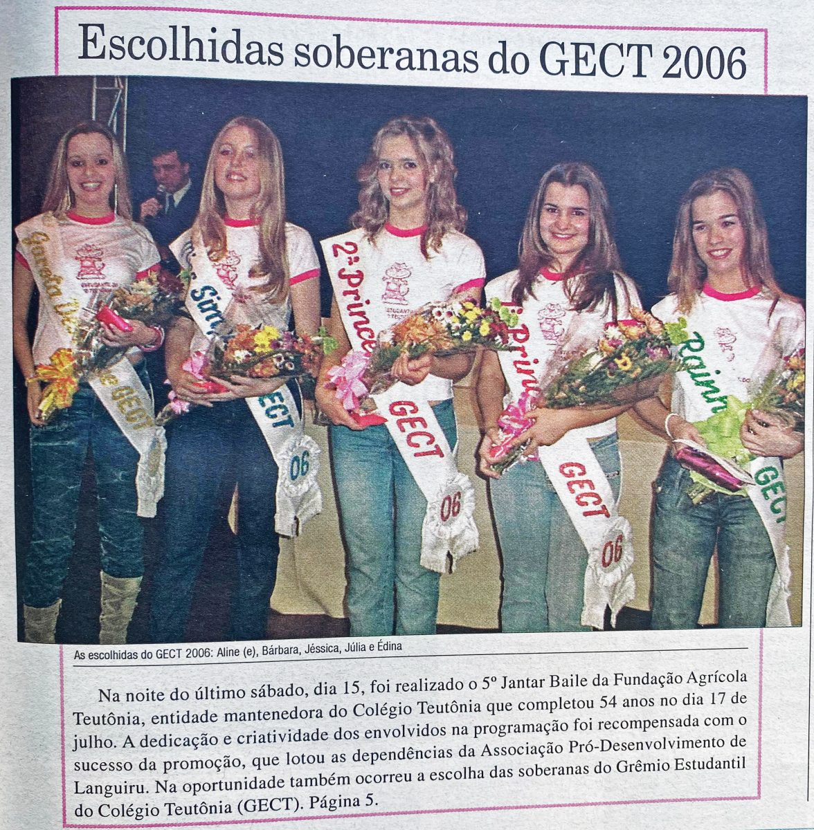 Há 20 anos: Baile definia as soberanas do GECT
