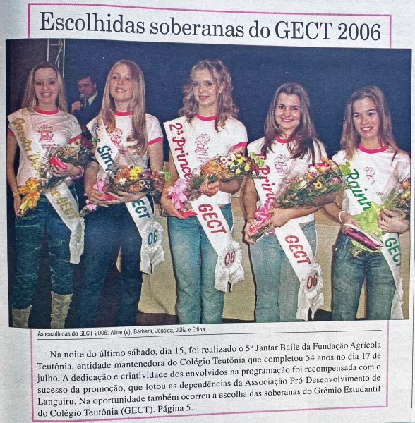 Há 20 anos: Baile definia as soberanas do GECT