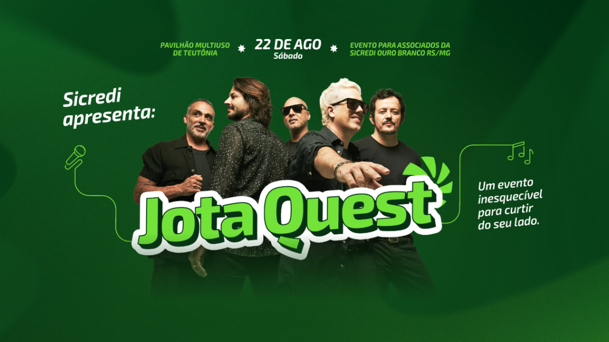 Show do Jota Quest celebra os 45 anos da Sicredi Ouro Branco RS/MG