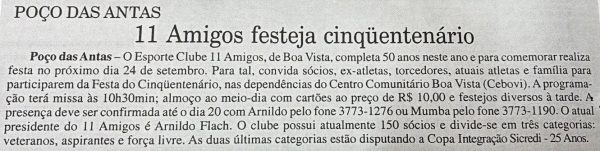 Há 20 anos: 11 Amigos comemorava o cinquentenário